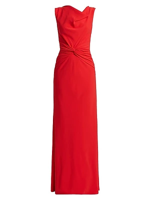 Satin Gathered Gown