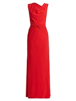 Satin Gathered Gown