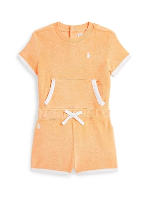 Baby Girl's Terry Cloth Romper