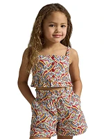 Little Girl's Printed Top & Shorts Set