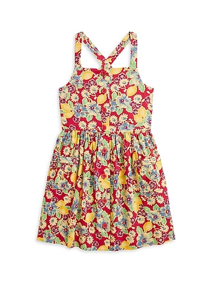 Little Girl's & Floral Cotton Dress