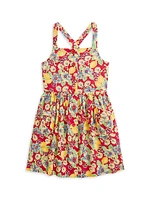 Little Girl's & Floral Cotton Dress