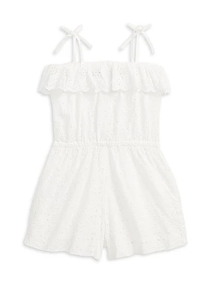 Little Girl's & Cotton Eyelet Romper