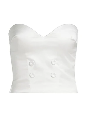 Chrystele Satin Bustier Top