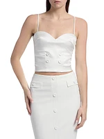 Chrystele Satin Bustier Top