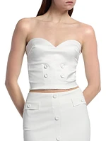 Chrystele Satin Bustier Top