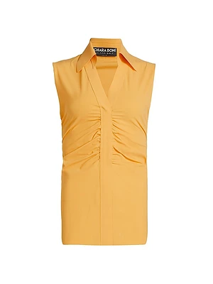Shohreh Ruched Jersey Sleeveless Top