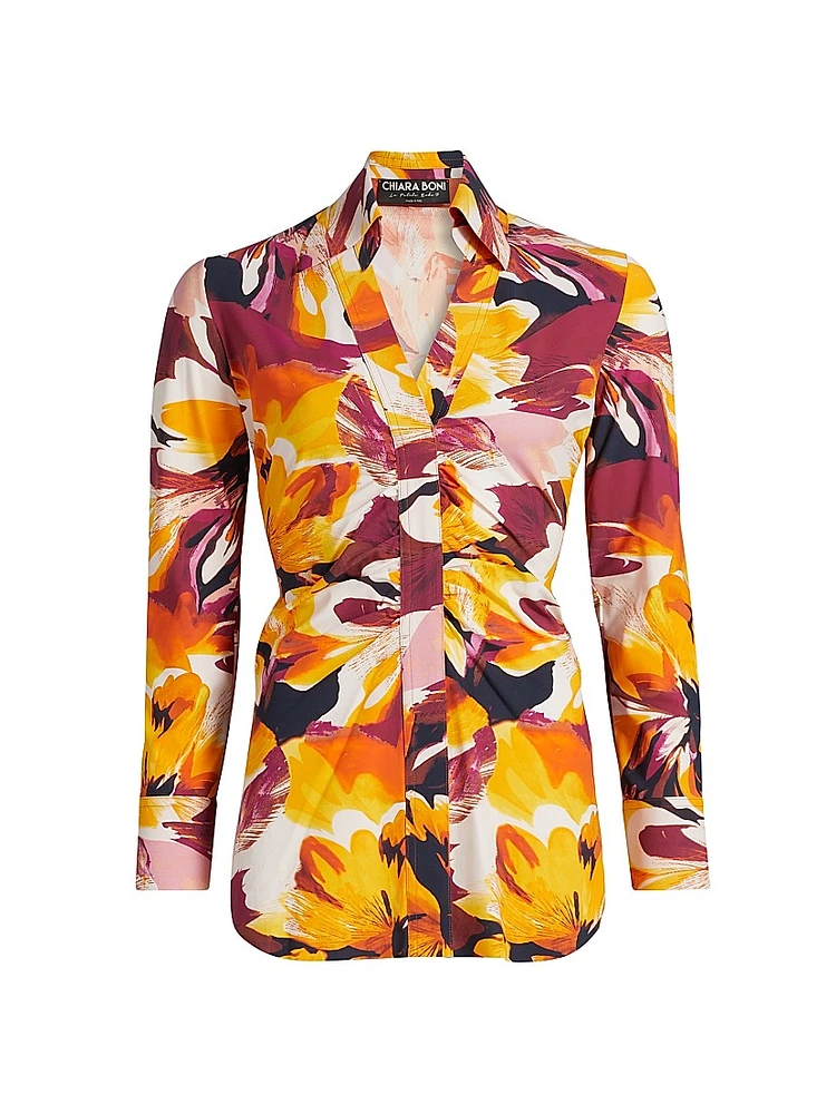 Shohreh Printed Jersey Long-Sleeve Top