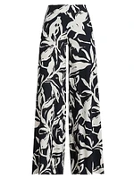 Skyla Printed Jersey Wide-Leg Pants