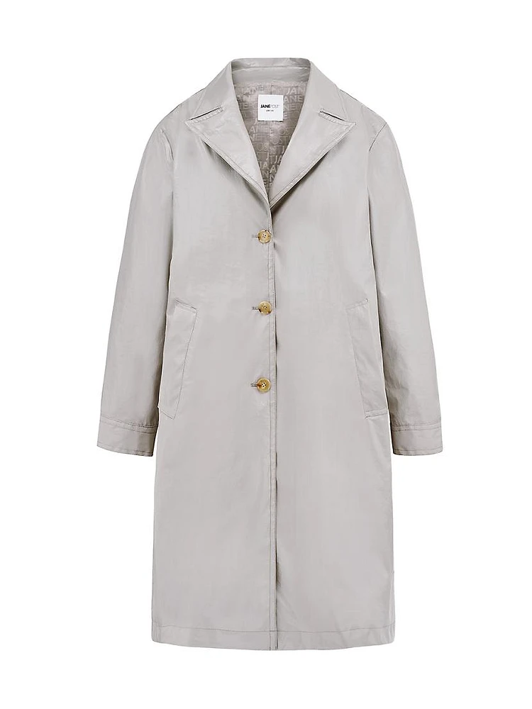 Tailored Single-Breasted Trench Coat