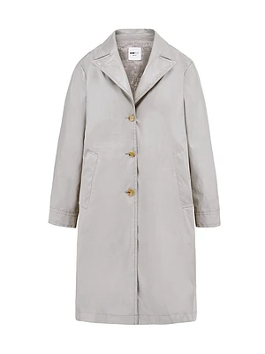 Tailored Single-Breasted Trench Coat