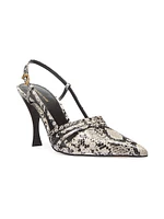 Haisley Python-Printed Sling Pumps