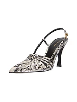 Haisley Python-Printed Sling Pumps