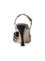 Haisley Python-Printed Sling Pumps