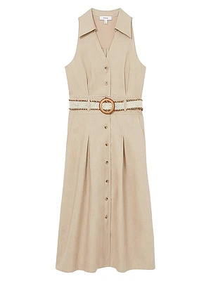 Annie Linen Midi-Dress