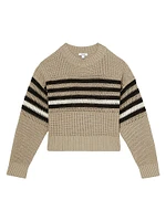 Catrice Striped Linen Crewneck Sweater