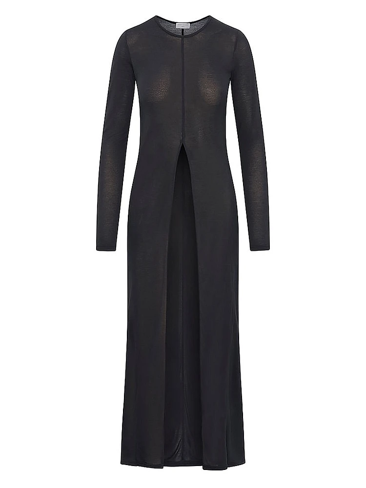 Alina Front Slit Shirtdress