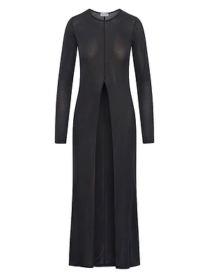 Alina Front Slit Shirtdress