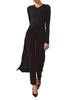 Alina Front Slit Shirtdress
