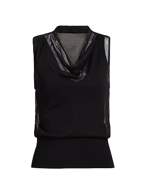 Carmina Cowl Blouson Top