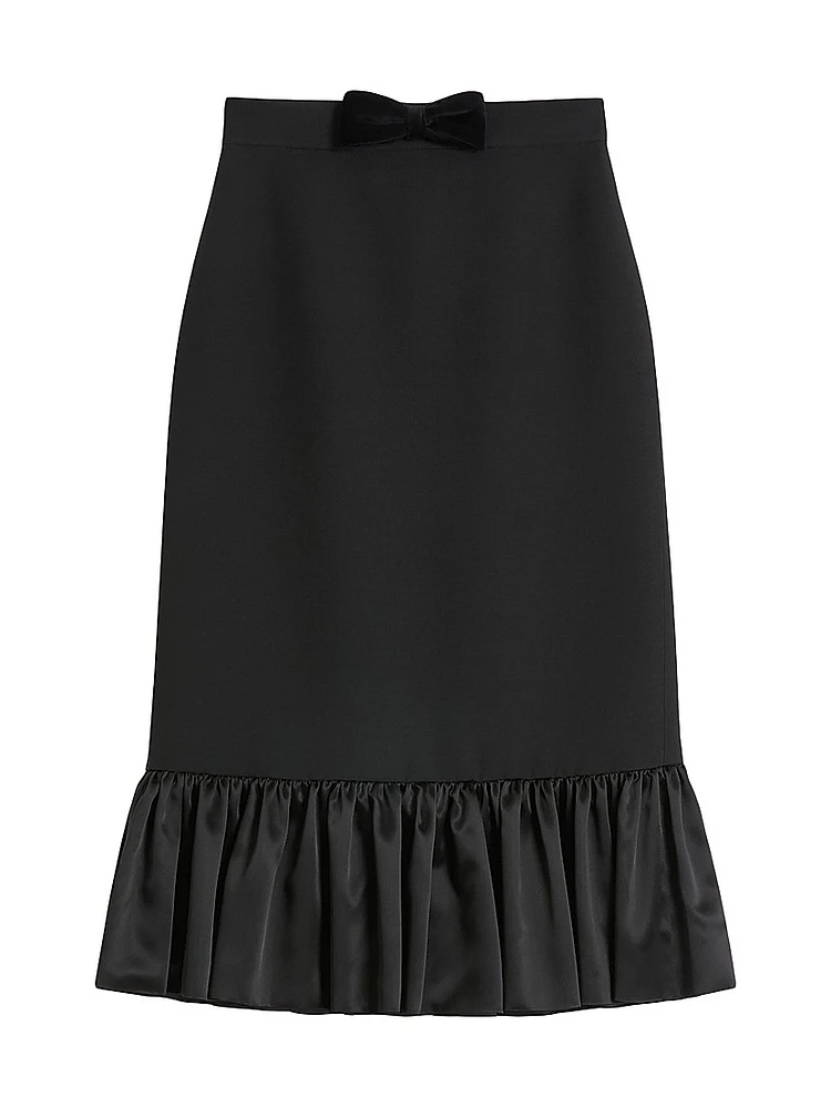 Crepe Couture Midi Skirt
