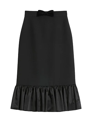 Crepe Couture Midi Skirt