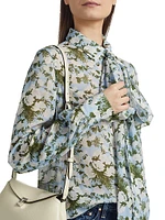 Printed Neck Tie Blouse