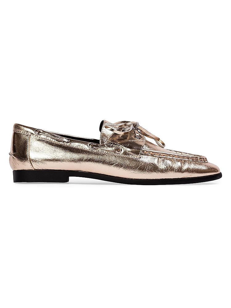 Davy Metallic Boat Loafers