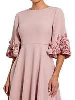 Evening Embellished Stretch-Crepe Gown