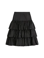 Satin Ruffle Skirt