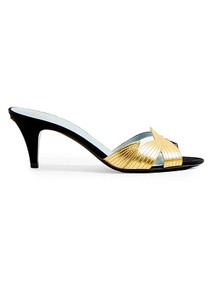 Foliefoliage Suede Slide Sandals 65MM