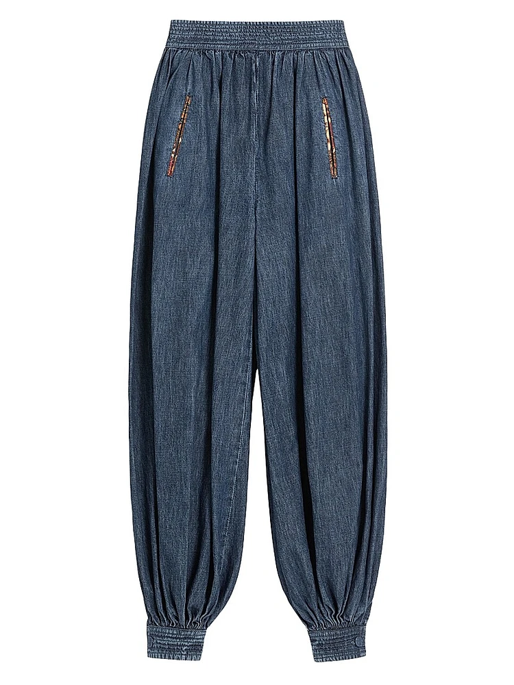 Chambray Denim Pants
