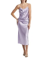 Sola Satin Cowlneck Top