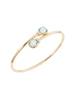 Nudo Mini 18K Rose Gold, Sky Blue Topaz & 0.02 TCW Diamond Bangle Bracelet