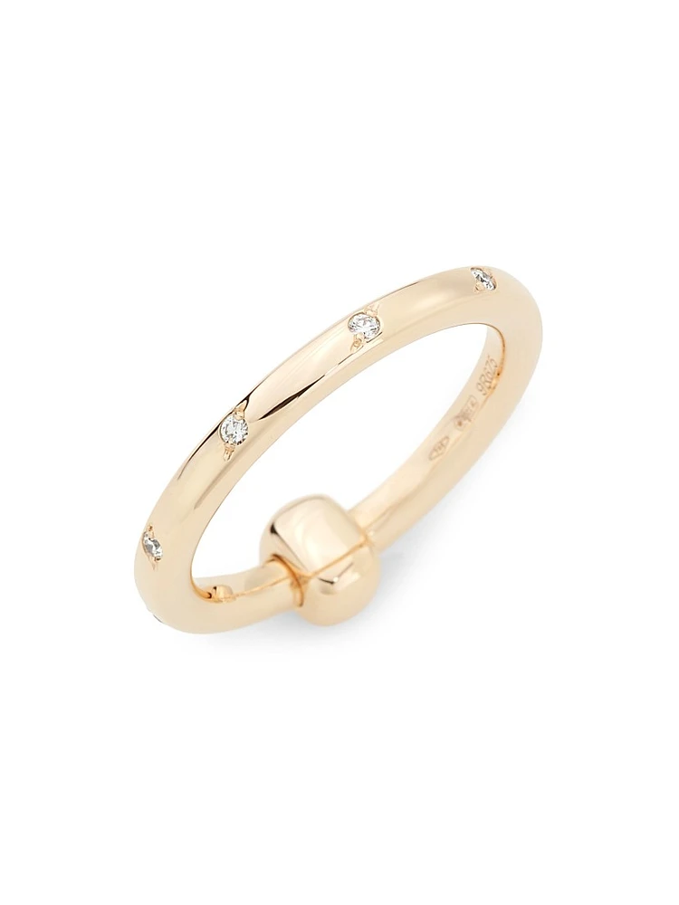Pomellato Together 18K Rose Gold & 0.10 TCW Diamond Ring