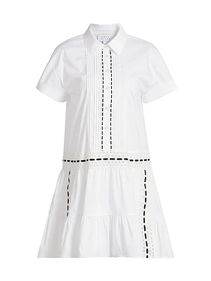 Jasmine Eyelet Button-Front Dress