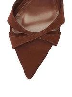 Hilda Leaf 100MM Suede Stiletto Sandals