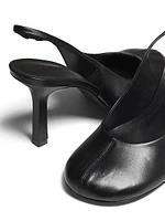 Brigitte Sling 95MM Leather Slingback Pumps