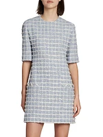 Checked Tweed Minidress