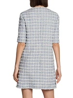 Checked Tweed Minidress