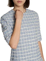 Checked Tweed Minidress