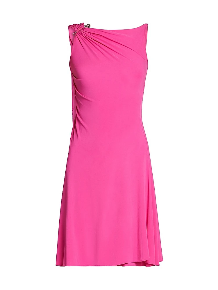 Stretch-Crepe Sleeveless Minidress