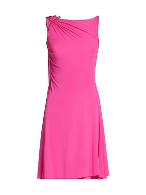 Stretch-Crepe Sleeveless Minidress