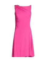 Stretch-Crepe Sleeveless Minidress