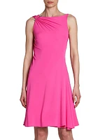 Stretch-Crepe Sleeveless Minidress