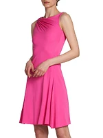 Stretch-Crepe Sleeveless Minidress
