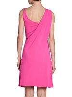 Stretch-Crepe Sleeveless Minidress