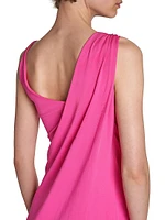 Stretch-Crepe Sleeveless Minidress