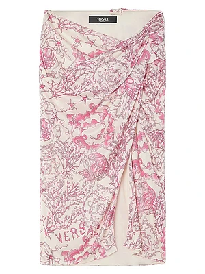 Underwater Barocco Drape Skirt