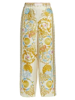 Underwater Barocco Silk Twill Pants